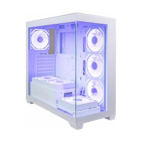 Revenger INFINITY Mesh Full Tower 7 ARGB Fan ATX White Gaming Desktop Casing  With Tempered Glass Window